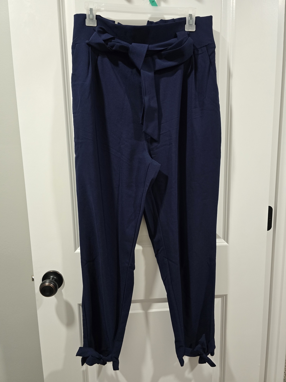 Navy Tie-Waist Men’s Pants
